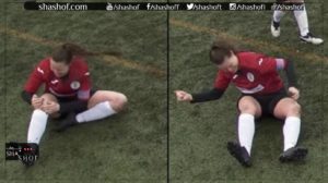 شاهد.. لاعبة تعيد ركبتها بعد الخلع إلى مكانها وتستكمل المباراة