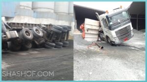 قاطرة تتعرض لحادث غريب ومؤسف في العاصمة صنعاء