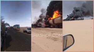 العقله مارب يتكرر حرق شاحنات عابرين السبيل اليوم رسالة مؤلمة من سائق قاطرة