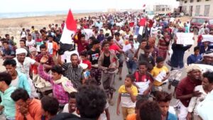 سقطرى تنتفض ضد ميليشيا الإمارات والائتلاف الوطني الجنوبي يصدر بيانه عن المظاهرة