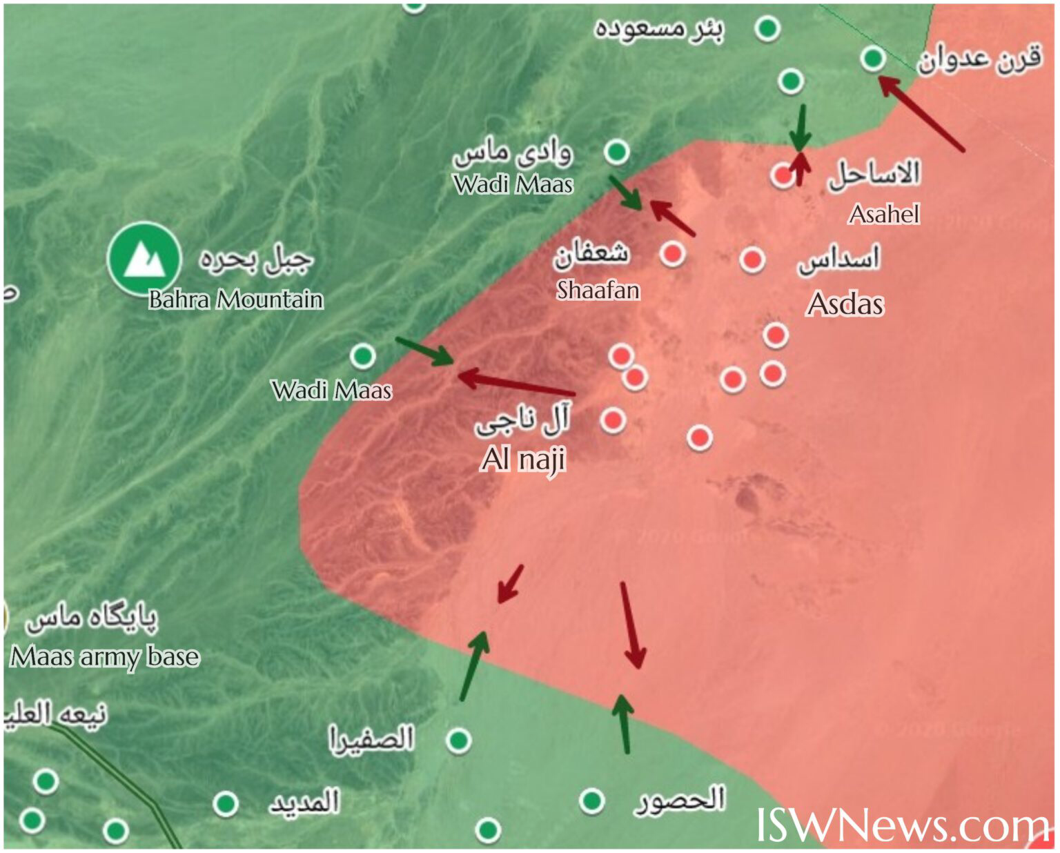 جبهات مأرب خريطة المعارك