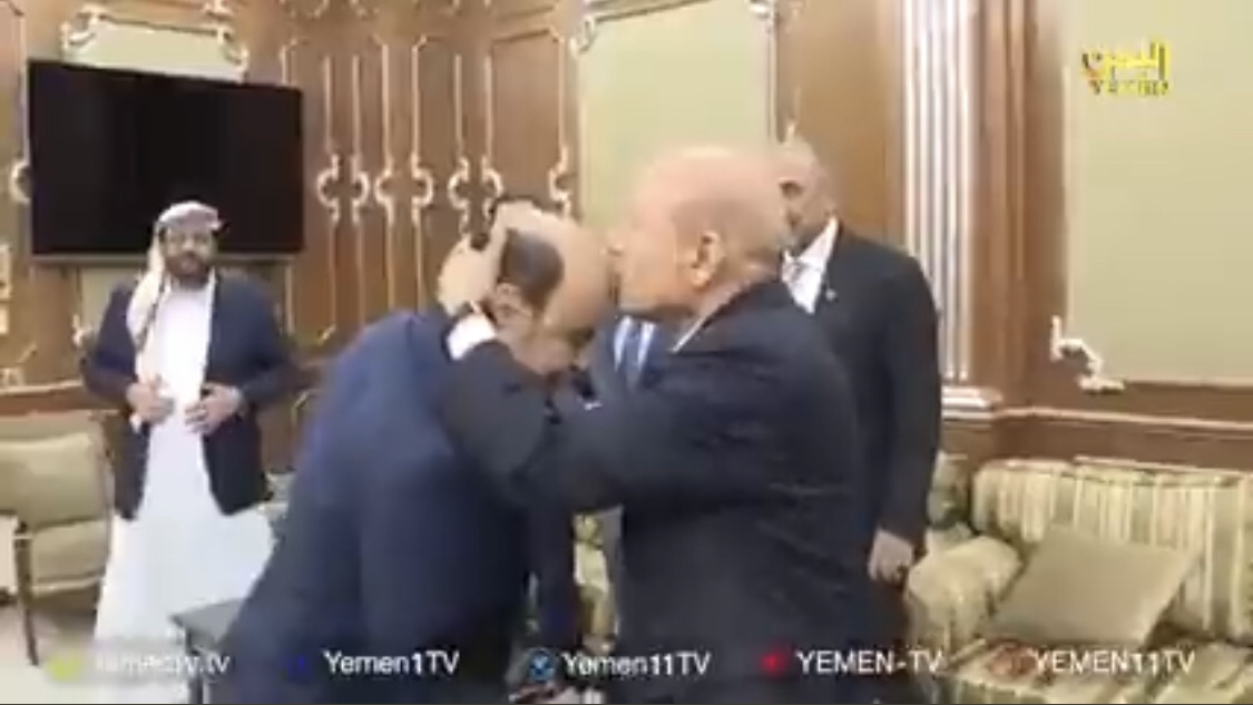 لقاء الرئيس هادي برئيس مجلس الرئاسة وطارق صالح وسلطان العراده والزبيدي!