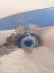 الخزق الذي كشف محاولة سرقة 47 الف برميل نفط خام في شبوة.