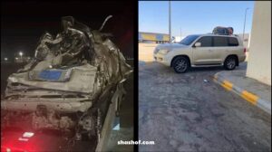 وفاة 7 في حادث سير مروع لمجموعة من أبناء تعز في طريق المدينة المنورة.