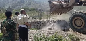 مستجدات تنفيذ حملة إزالة لأي بناء مخالف بمديرية صبر الموادم محافظة تعز