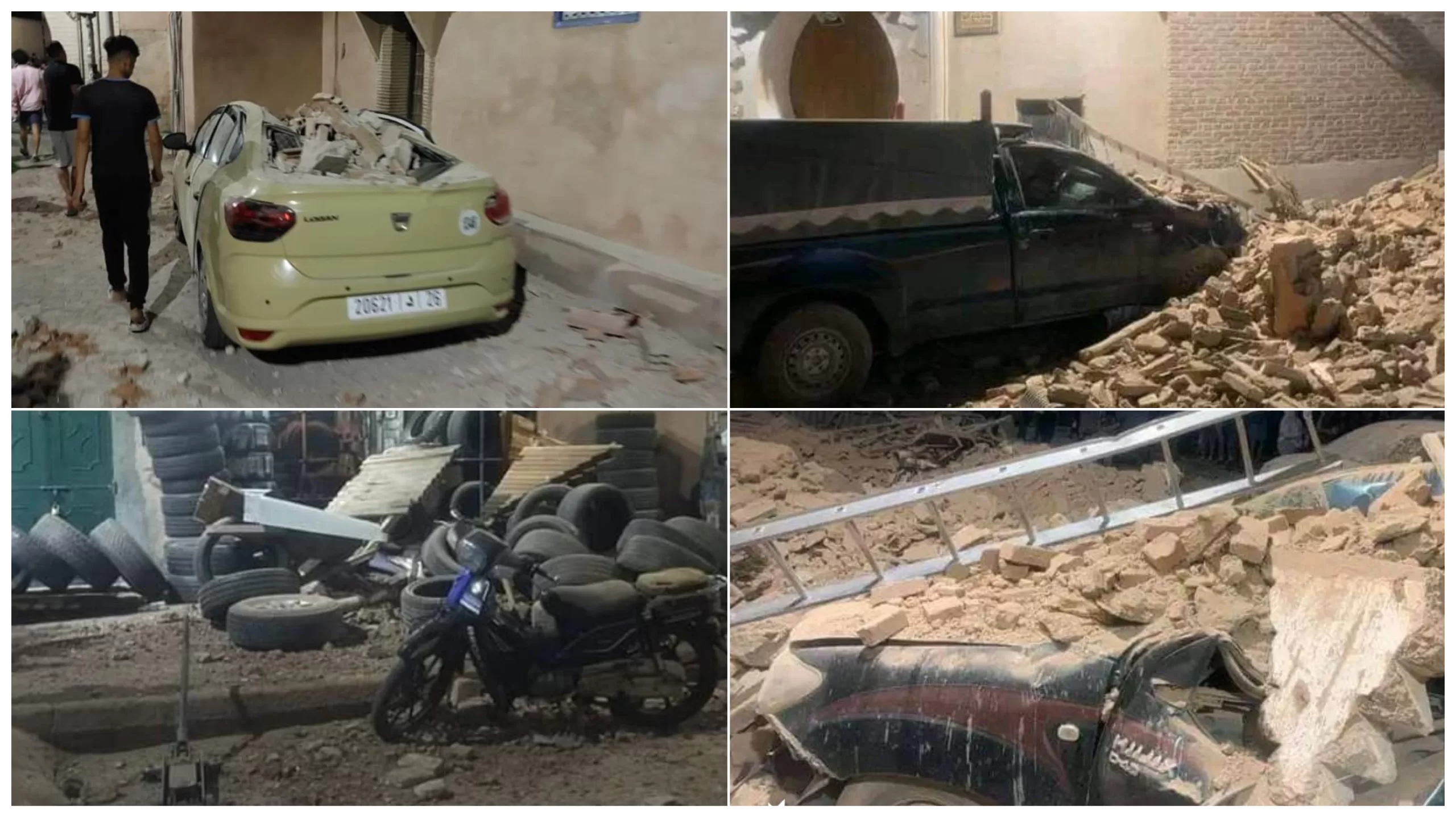 تقرير زلزال يضرب المغرب والجزائر اللحظات الأولى وهلع المواطنين (فيديو)