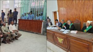 انعقاد اول جلسة لمحاكمة عدد من السجناء في القضايا الجسيمة بمحكمة الاستئناف بتعز