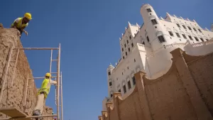 أخبار اليمن اليوم: البرنامج السعودي لتنمية وإعمار اليمن يساهم في إعادة تأهيل سور قصر سيئون التاريخي