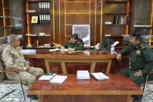 تقارير اليمن اليوم – زيارة وزير الداخلية ابراهيم حيدان لمقر الأكاديمية العسكرية العليا في عدن