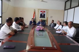 اخبار : اليمن اليوم وكيل اول محافظة تعز يناقش مع رئيس الهيئة العامة لتنظيم شؤون النقل البري