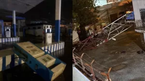 عدن تغرق: رياح وأمطار غزيرة تقطع الاتصالات وتدمر البنية التحتية – تقرير بالفيديو