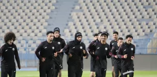 شاهد منتخب اليمن يواصل التحضيرات لمواجهة العراق في خليجي 26 بالكويت