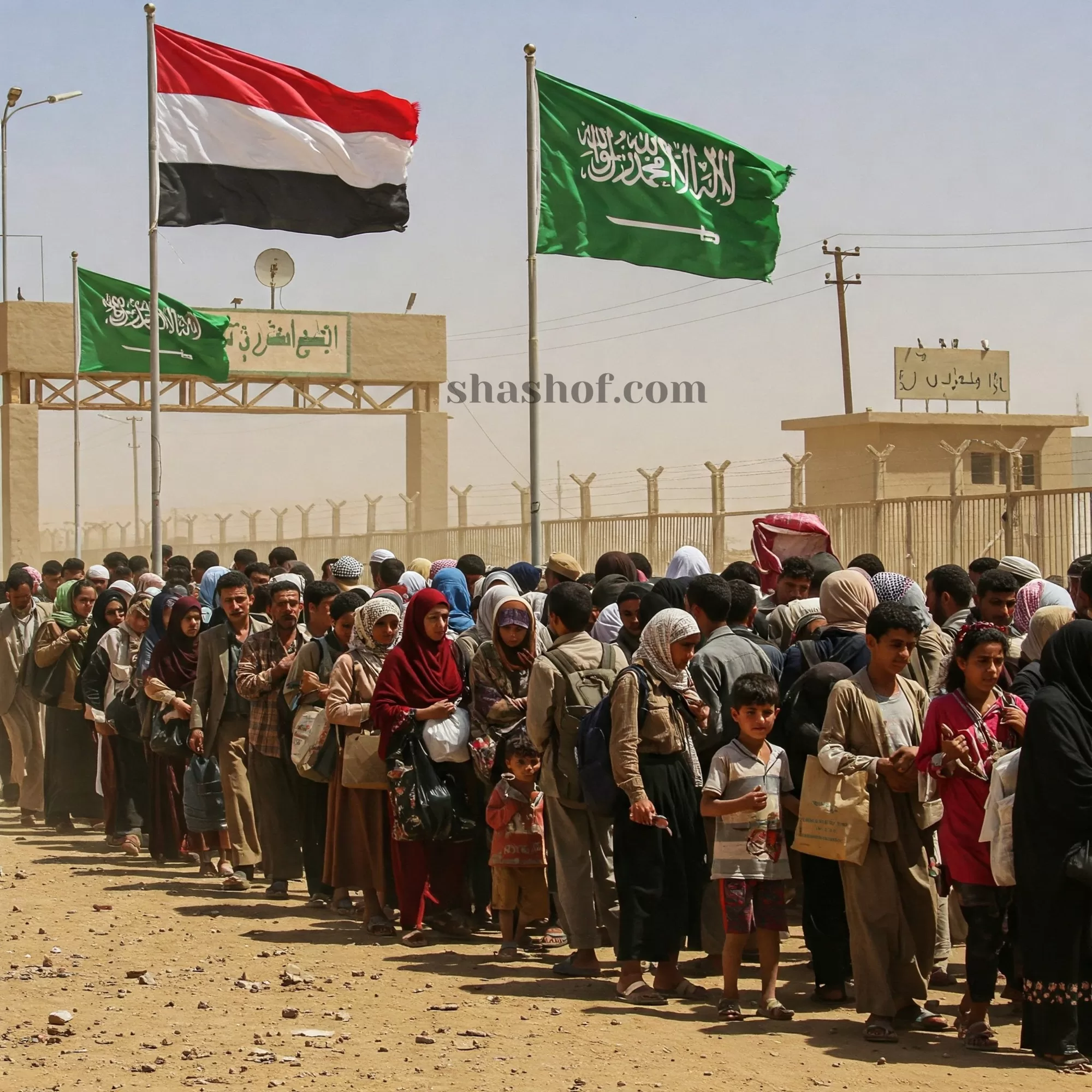 ازدحام خانق بمعبر الوديعة الحدودي يتسبب بمعاناة المسافرين