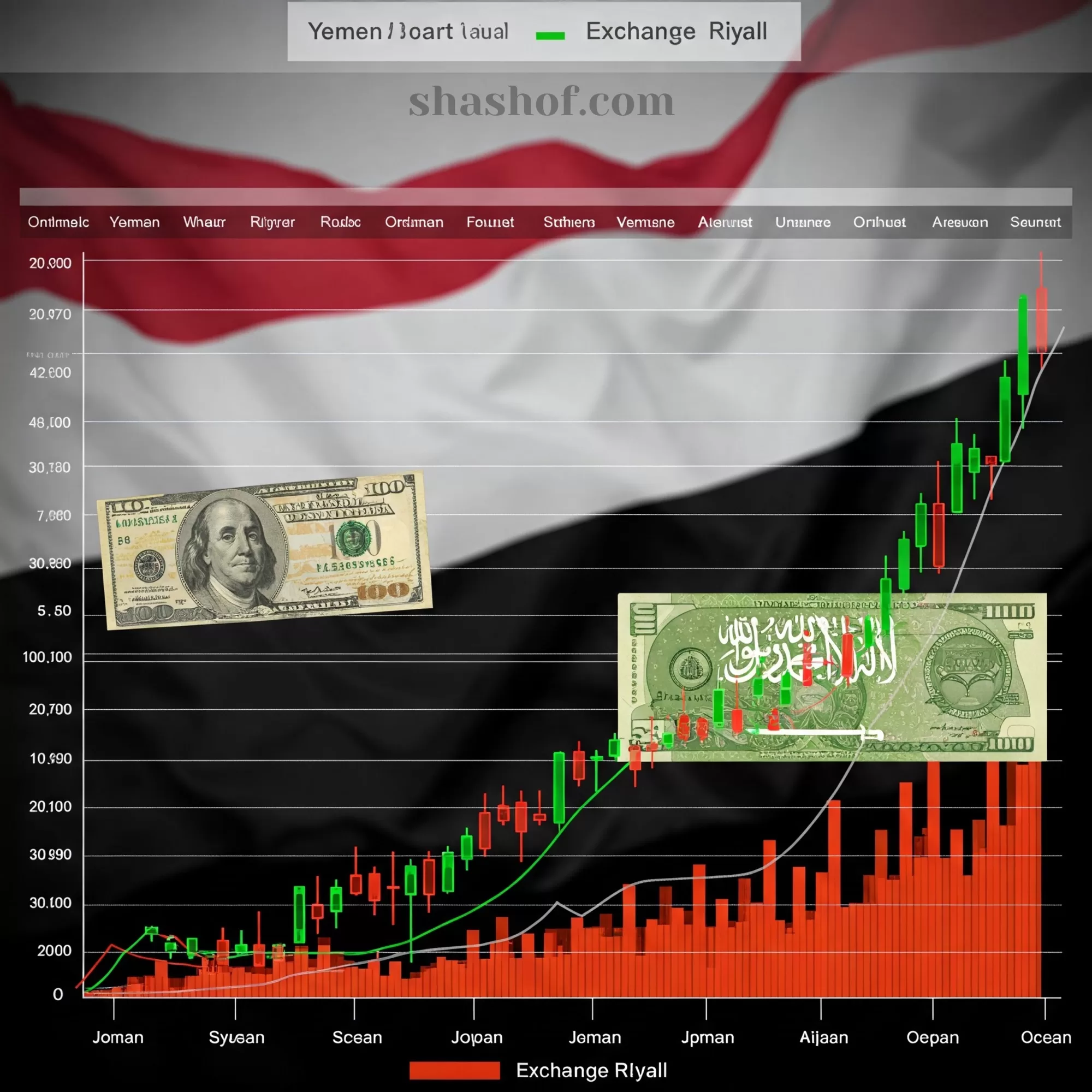 استمرار ارتفاع أسعار الصرف في عدن واستقرارها في صنعاء اليوم الجمعة