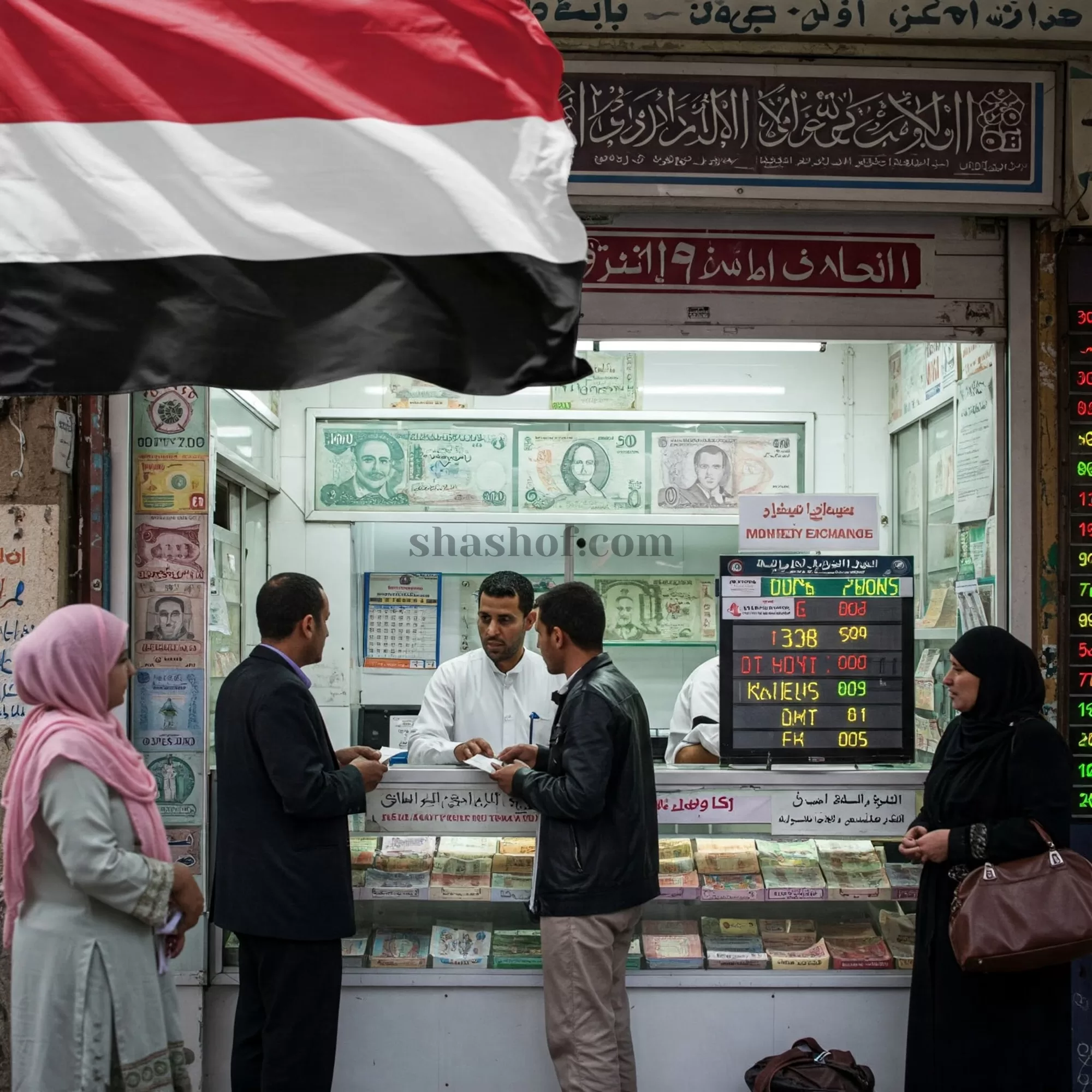 انهيار متسارع.. اسعار صرف الريال اليمني مقابل العملات الأجنبية في عدن وصنعاء