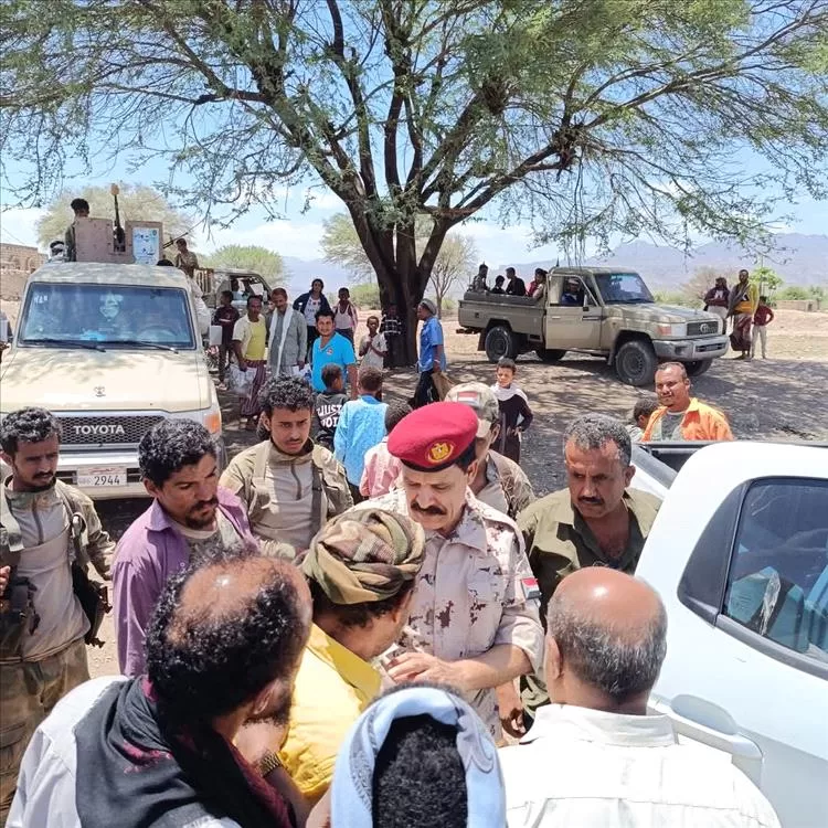 قيادة اللواء السادس دعم واسناد تشيع الشهيد محمد البيدحي الى مسقط رأسه في حجر الضالع