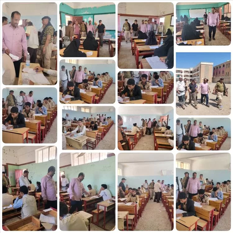 مدير عام مديرية قعطبة الشاعري يدشن بدء امتحانات الثانوية العامة