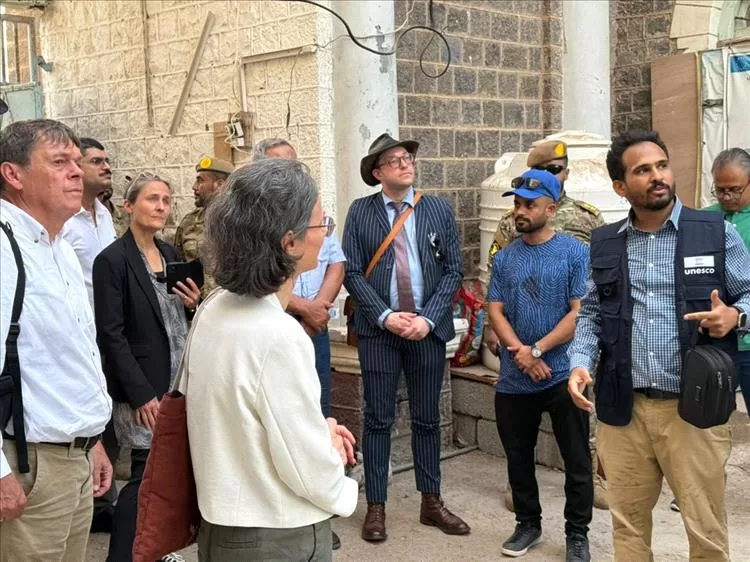 وفد أممي يطّلع على أعمال تأهيل قصر السلطان العبدلي في صيرة بعدن