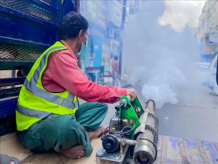 صحة البيئة بصيرة تواصل تنفيذ حملة الرش الضبابي في أحياء المديرية