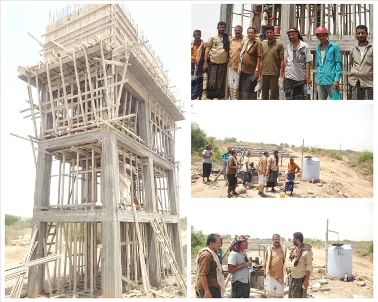 صوملة والمغربي يتفقدان سير عمل مشروع مياه منطقة الراحة بمديرية الملاح