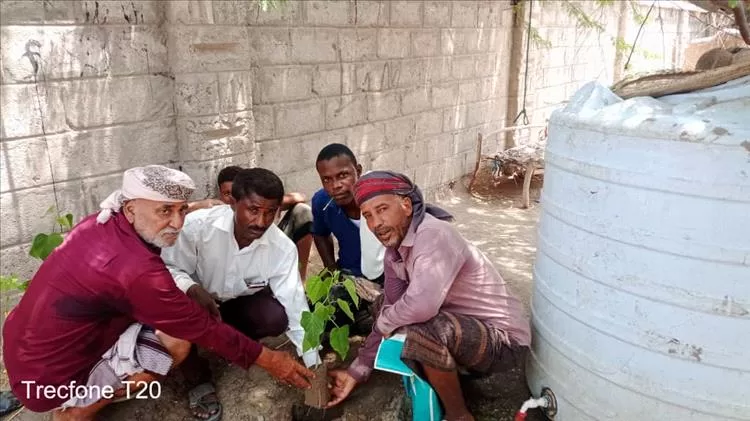 مكتب البيئة يوزع شتلات للمواطنين في منطقة الشيخ عبدالله الساحلية بزنجبار