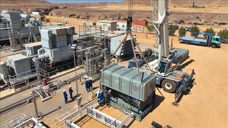 شركة بترومسيلة تستكمل استبدال أحد محركات توربينات محطة كهرباء وادي حضرموت الغازية بقدرة 25 ميجاوات وإدخاله في الخدمة