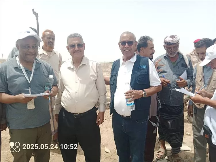 وكيل وزارة الزراعة برفقة وفد من الفاو يقومان بزيارة إلى مزرعة وادي خير بلحج لإعادة تنشيط نشاطها الزراعي