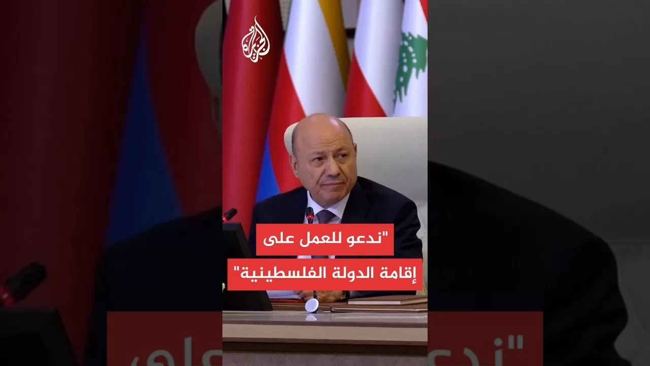 رئيس مجلس القيادة الرئاسي في اليمن: نؤكد تمسكنا بخيار السلام لإنهاء الاحتلال الإسرائيلي