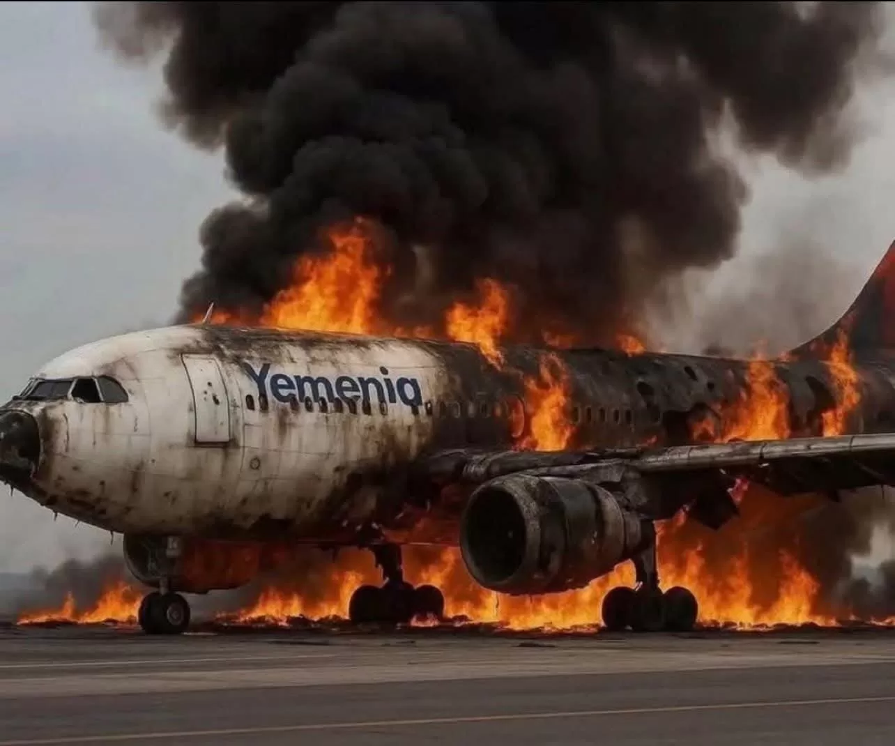 ضمن خسائر الاستهداف الإسرائيلي لمطار صنعاء هذه طائرات اليمنية الثلاث