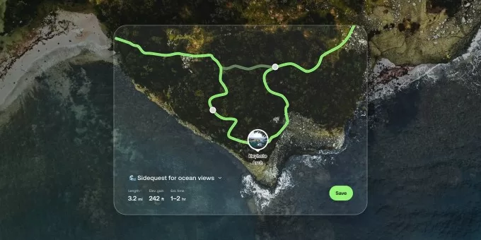 لاول مرة في Alltrails عضوية 80 دولارًا في السنة تتضمن.webp