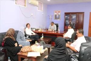 اخبار عدن – المحولي يناقش مع الوكالة الألمانية (GIZ) مشروع تحسين المنظومة التعليمية المهني في عدن
