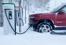 Rivian Electric Car Charging Station