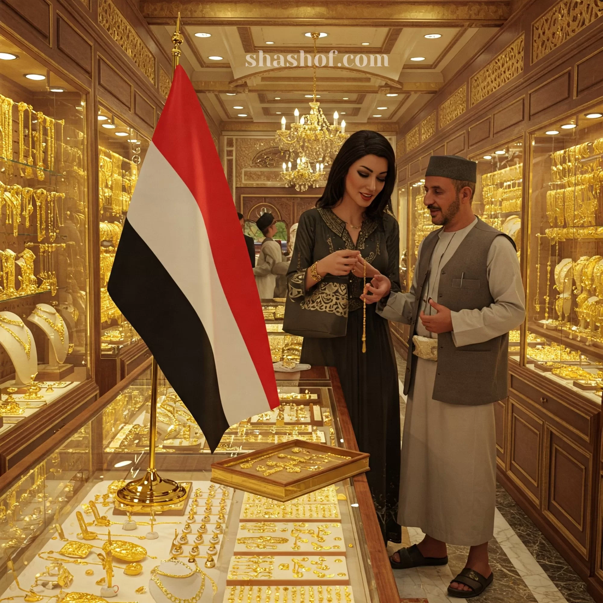 مفاجأة في أسواق الذهب اليمنية: صنعاء تسجل ارتفاعًا وعدن تشهد انخفاضًا حادًا!