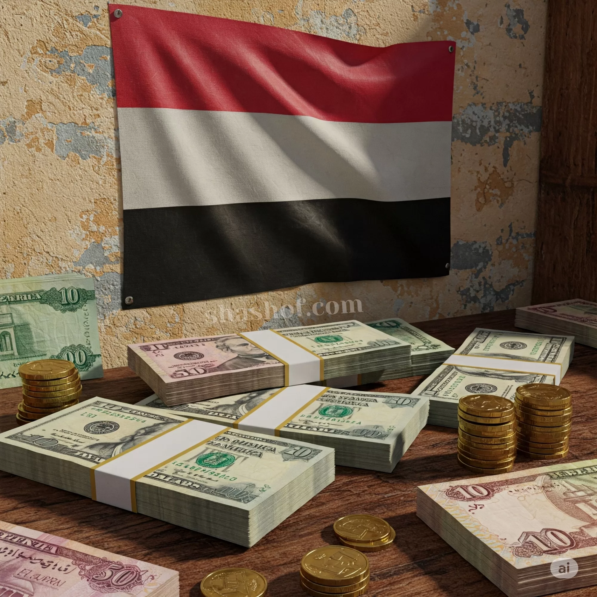 ارتفاع جديد في أسعار صرف الريال اليمني بعدن اليوم الإثنين واستقرار في صنعاء