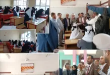الوزير العكبري يدشن إختبارات الثانوية العامة بمديرية تبن بلحج