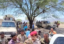 قيادة اللواء السادس دعم واسناد تشيع الشهيد محمد البيدحي الى مسقط رأسه في حجر الضالع