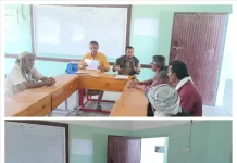 مدير تربية المحفد يعقد اجتماعا برؤوساء المراكز الامتحانية بالمديرية