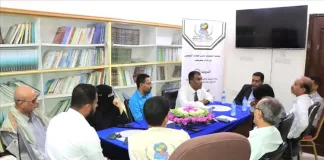 وفد مجلس إدارة مؤسسة الصندوق الخيري للطلاب المتفوقين يلتقي بقياد فرع المؤسسة بسيئون