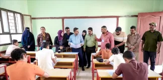 السلطة المحلية وإدارة التربية والتعليم بمديرية الشيخ عثمان يدشّنان امتحانات الثانوية العامة الوزارية للعام الدراسي 2024-2025م
