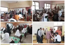 تدشين امتحانات الثانوية العامة بقسميها العلمي والادبي في مديرية صيرة
