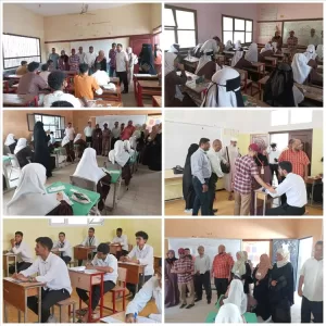 أخبار عدن – تدشين امتحانات الثانوية العامة بقسميها العلمي والادبي في مديرية صيرة