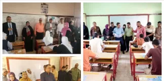مبجر والجاوي وجواد يدشنوا اختبارات الشهادة الثانوية بعدن.