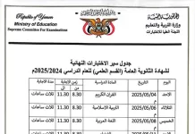 مدير عام مكتب التربية : (١١٤٨١) طالب وطالبة سيؤدون اختبارات شهادة الثانوية العامة بالعاصمة عدن