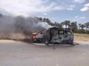 اخبار المناطق – اشتعال سيارة نتيجة تسرب غاز في مديرية القطن بحضرموت