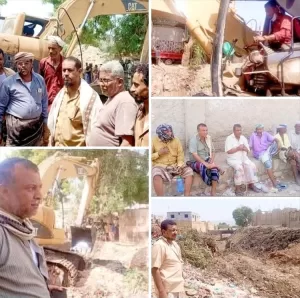 اخبار المناطق – بناءً على توجيهات المحافظ.. المدير السنة لخنفر يتابع أعمال تنظيف القناة الحاملة بمقط.