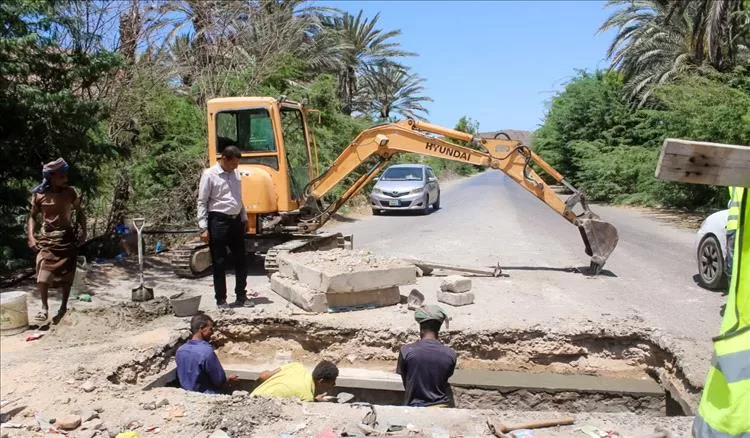 الخط الدولي في بروم ميفع يشهد إصلاح عبارات الجسور الأرضية