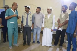 اخبار وردت الآن – زيارة ميدانية للمستشفى الميداني السعودي في ميناء الوديعة البري بحضرموت.