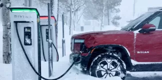 Rivian Electric Car Charging Station