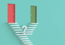 Choosing a path, two doors, two roads