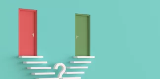 Choosing a path, two doors, two roads